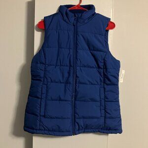 NWT Amazon Essentials Blue Puffer Vest Women's Size M